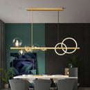 GobekUsa Glass Ball Pendant Chandelier: Scandinavian LED Light for Kitchen Dining Table