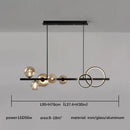 GobekUsa Glass Ball Pendant Chandelier: Scandinavian LED Light for Kitchen Dining Table