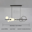 GobekUsa Glass Ball Pendant Chandelier: Scandinavian LED Light for Kitchen Dining Table