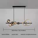 GobekUsa Glass Ball Pendant Chandelier: Scandinavian LED Light for Kitchen Dining Table