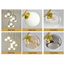 GobekUsa Glass Ball Pendant Light | Modern Nordic G9 LED Lamp for Living Room & Bedroom