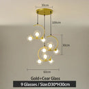 GobekUsa Glass Ball Pendant Light | Modern Nordic G9 LED Lamp for Living Room & Bedroom