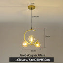 GobekUsa Glass Ball Pendant Light | Modern Nordic G9 LED Lamp for Living Room & Bedroom
