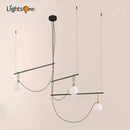 GobekUsa Glass Ball Pendant Lights - Nordic Style Three-Head Magic Bean Lamps