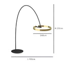 GobekUsa Circular Luminescence LED Floor Lamp for Elegant Living Spaces