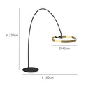 GobekUsa Circular Luminescence LED Floor Lamp for Elegant Living Spaces
