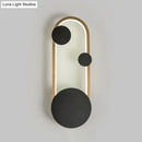GobekUsa Modern Black and Gold Metallic Arc Wall Sconce LED Light Fixture - Warm/White Lighting