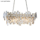 GobekUsa Modern Black and Gold Oval Pendant Lamp with Crystal Accents and Island Lighting Functionality