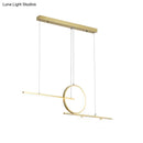 GobekUsa Nordic Metal LED Island Lighting Pendant with Frosted Glass - Black/White/Gold Finish for Dining Room