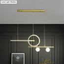 GobekUsa Nordic Metal LED Island Lighting Pendant with Frosted Glass - Black/White/Gold Finish for Dining Room