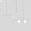 GobekUsa Nordic Metal LED Island Lighting Pendant with Frosted Glass - Black/White/Gold Finish for Dining Room