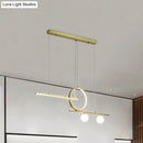 GobekUsa Nordic Metal LED Island Lighting Pendant with Frosted Glass - Black/White/Gold Finish for Dining Room
