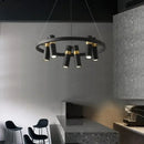 GobekUsa Black Ring LED Pendant Light for Living Room Dining Kitchen Bar