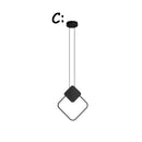 GobekUsa Black Ring Pendant Lamp: Minimalist Nordic Design, Dimmable LED, Long Wire