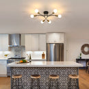 GobekUsa Modern Black and Gold Sputnik Chandelier