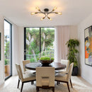 GobekUsa Modern Black and Gold Sputnik Chandelier