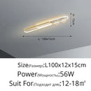 GobekUsa Gold Starry Strip Flush Mount Ceiling Light Luxury Chandelier