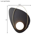 GobekUsa Minimalist Black Triangular Wall Lamp with White Glass Shade