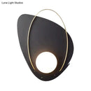 GobekUsa Minimalist Black Triangular Wall Lamp with White Glass Shade