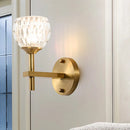 GobekUsa Modern Black and Gold Wall Light with Clear Dimpled Glass for Living Room