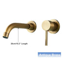 GobekUsa Gold Wall Mounted Basin Faucet with 360° Rotation - Dual Hole Mixer Tap