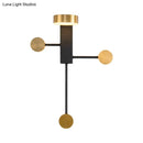 GobekUsa Contemporary Metal LED Circular Wall Sconce - Black, Warm/White Light