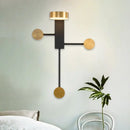 GobekUsa Contemporary Metal LED Circular Wall Sconce - Black, Warm/White Light
