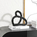 GobekUsa Golden Knot Chain Ring Geometric Decorative Figurine - Resin Home Decor Accessory