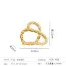 GobekUsa Golden Knot Chain Ring Geometric Decorative Figurine - Resin Home Decor Accessory