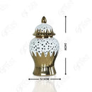 GobekUsa Elegant Golden Porcelain Jar for Home Decoration and Storage