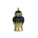 GobekUsa Elegant Golden Porcelain Jar for Home Decoration and Storage