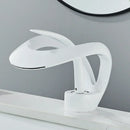 GobekUsa Black Basin Faucet Grey Waterfall Mixer Tap Hot Cold Modern Brass Deck Mount