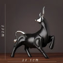 GobekUsa Bull Sculpture Resin Animal Statue Home Decor Craft Figurine