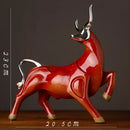 GobekUsa Bull Sculpture Resin Animal Statue Home Decor Craft Figurine