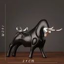 GobekUsa Bull Sculpture Resin Animal Statue Home Decor Craft Figurine