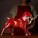 GobekUsa Bull Sculpture Resin Animal Statue Home Decor Craft Figurine