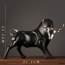 GobekUsa Bull Sculpture Resin Animal Statue Home Decor Craft Figurine