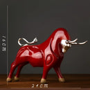 GobekUsa Bull Sculpture Resin Animal Statue Home Decor Craft Figurine