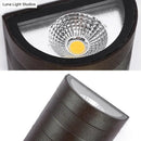 GobekUsa Modern Metallic Wall Lamp - 2-Head Black Half-Cylinder with Warm/White Lighting