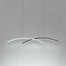 GobekUsa Modern Black and White Arc Ceiling LED Island Light for Living Room