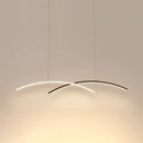 GobekUsa Modern Black and White Arc Ceiling LED Island Light for Living Room