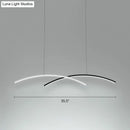GobekUsa Modern Black and White Arc Ceiling LED Island Light for Living Room