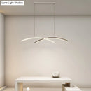 GobekUsa Modern Black and White Arc Ceiling LED Island Light for Living Room