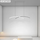 GobekUsa Modern Black and White Arc Ceiling LED Island Light for Living Room