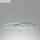 GobekUsa Modern Black and White Arc Ceiling LED Island Light for Living Room