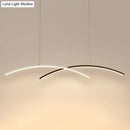 GobekUsa Modern Black and White Arc Ceiling LED Island Light for Living Room