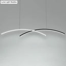 GobekUsa Modern Black and White Arc Ceiling LED Island Light for Living Room