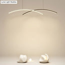 GobekUsa Modern Black and White Arc Ceiling LED Island Light for Living Room
