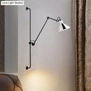 GobekUsa Modern 1-Head Sconce Lighting with Metal Shade - Red/Yellow Conical Wall Mount Lamp for Bedside