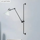 GobekUsa Modern 1-Head Sconce Lighting with Metal Shade - Red/Yellow Conical Wall Mount Lamp for Bedside